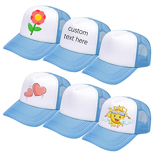 Ultrafun 6 Pack Kids Trucker Hat Boys Girls Baseball Hat - color: 6pack-sky Blue White