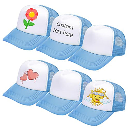 Ultrafun 6 Pack Kids Trucker Hat Boys Girls Baseball Hat - color: 6pack-sky Blue White
