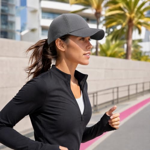 Quick Dry Baseball Cap with Adjustable Strap - color: Grey