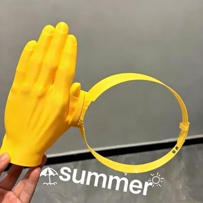 Novelty Hand Hat Visor - color: Yellow