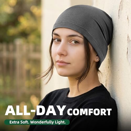 3 Pack Breathable Cooling Skull Cap Sweat Wicking Beanie for Cycling Running Helmet Liner Cap Under Hard Hat - color: Black+black+gray