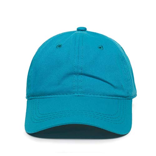 Cat Baseball Cap Embroidered Cotton Adjustable Dad Hat - color: Teal