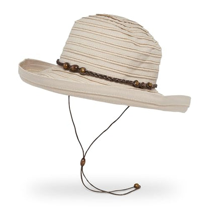 Sunday Afternoons Vineyard Hat UPF 50+ Wide Brim Sun Hat for Women - color: Linen, size: Medium