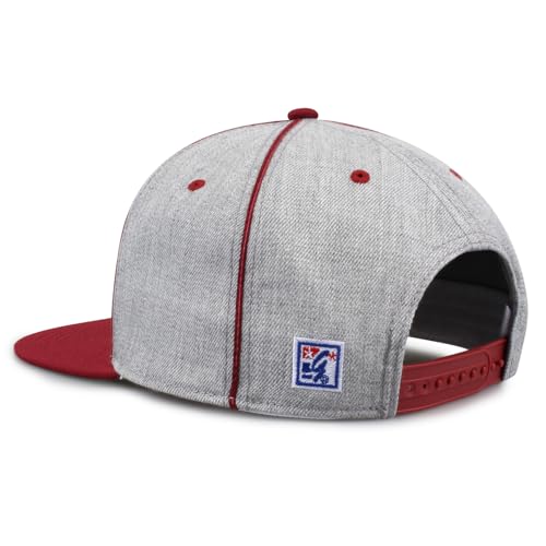 The Game NCAA Licensed, Arkansas Razorbacks Flat Brim Snapback Hat - color: Grey/Circle