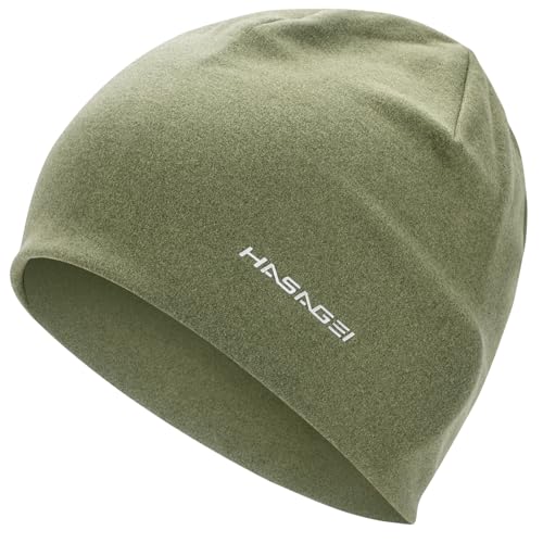 HASAGEI Beanies Skull Caps for Men, Women Warm Helmet Liner Cycling Cap Soft Lightweight Beanie Hat Antistatic Running Beanie - color: Green