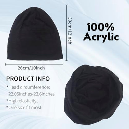 Ruphedy Men Slouchy Beanie Summer Long Oversize Thin Lightweight Skull Cap B011h - color: Black, size: One Size