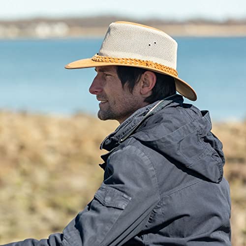 Dorfman Hat Co. Men's Soaker Hat with Mesh Sides - color: Natural, size: XX-Large