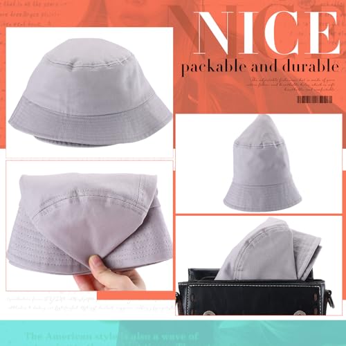 Zhanmai 3 Pcs XXL Bucke Large Oversize Hat for Woman - color: Grey, Dark Blue and Black