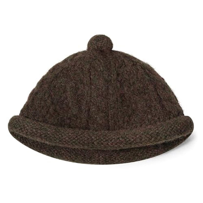 Croogo Brimless Hats Winter Watch Cap No Visor Knit Beanie Sailor Fisherman Docker Cap - color: Browngreen