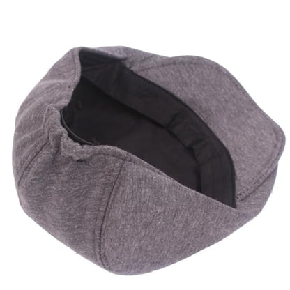 PHEZEN Men Cotton Flat Cap Ivy Gatsby Newsboy Hat Summer Driving Scally Cap Beret - color: Navy Blue