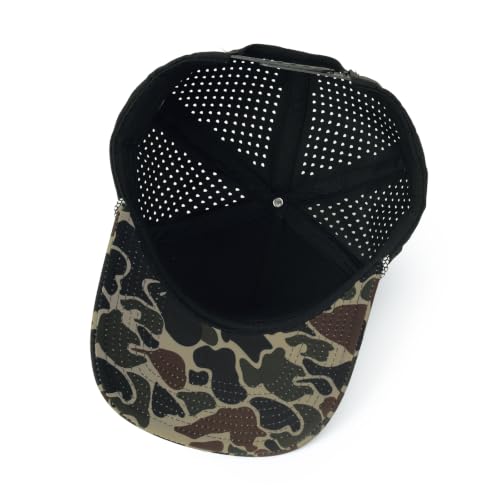 HH HOFNEN Quick Dry Baseball Cap Snapback Golf Trucker Hat for Men Women - color: Duckcamo