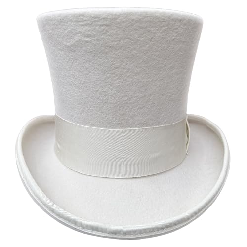 Wool Felt Top Hat Wedding Uncle Sam 7" Tall Topper Hats for Women Men - size: 7 1/8