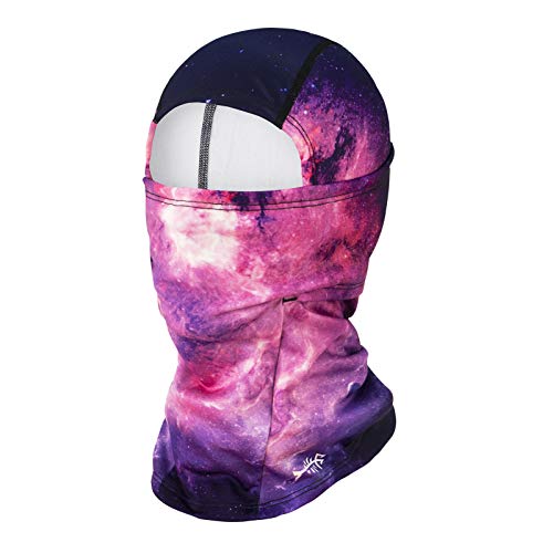 BASSDASH Winter Balaclava Fleece Ski Mask Ninja Hood Neck Warmer Fishing Hunting - color: Space Purple