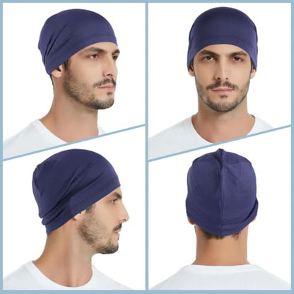 WTACTFUL Cooling Breathable Skull Cap Men Women, Sweat Wicking 1-2-4 Pack - color: 1 Piece - Blue