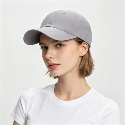 Cmonie 3Pcs Quick Dry Baseball Hat Breathable Sport Cap - color: 3pcs-black&white&gray-e