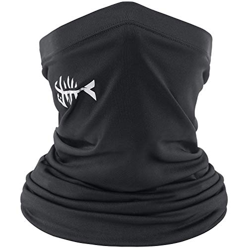 BASSDASH UPF 50+ UV Sun Protection Neck Gaiter Fishing Mask Hunting Kayaking Hiking Cycling Ski Sports - color: New Black