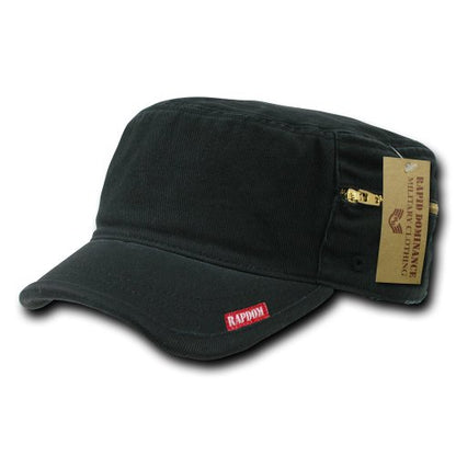 Rapiddominance Adjustable Patrol Cap with Zipper - color: Black