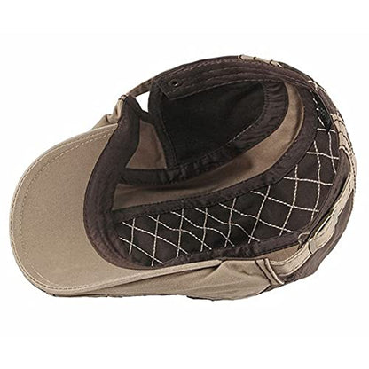 2 Pack Men's Cotton Flat Cap Ivy Gatsby Newsboy Hat - color: V