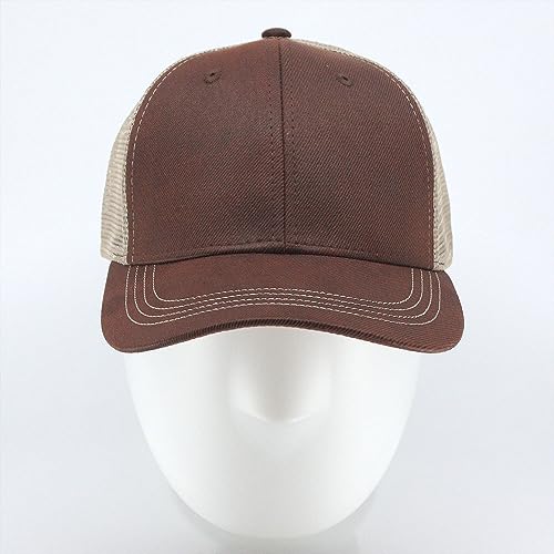 Heavy Washed Coated Canvas Wax-Look Adjustable Low Profile Men Women Baseball Cap - color: Maroon/Khaki
