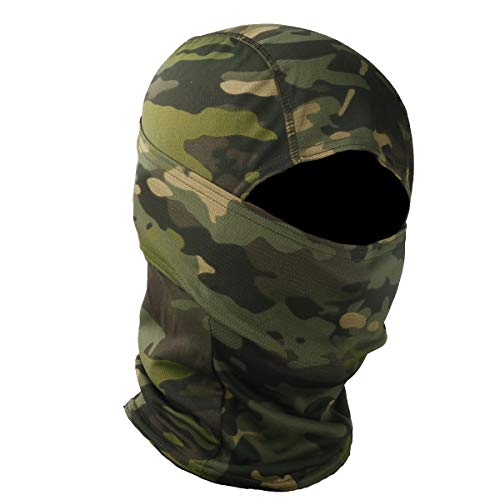 TOPTIE Mesh Balaclava with Hinge Design, Breathable Helmet Liner - color: Jungle Camo