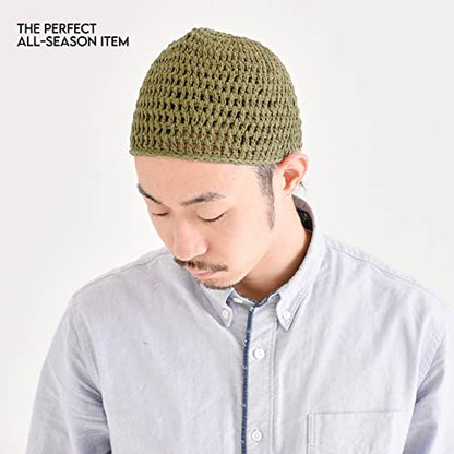 CHARM Mens Cotton Beanie Skull Cap - color: Blue, size: Medium