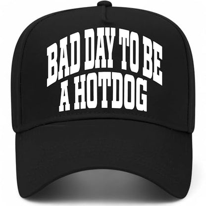 Bad Day to Be A Hotdog Collegiate Hat - color: Black