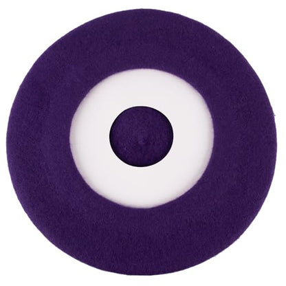ZAKIRA Wool French Beret for Men & Women, Plain - color: Purple