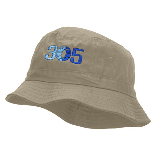 e4Hats.com 305 Embroidered Bucket Hat - color: Natural