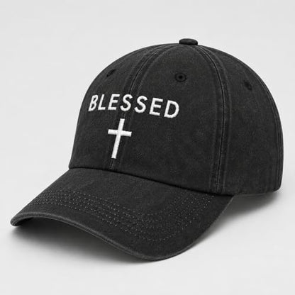 Man of God Husband Dad Embroidered Hat Camping Caps for Women - color: Blessed 22