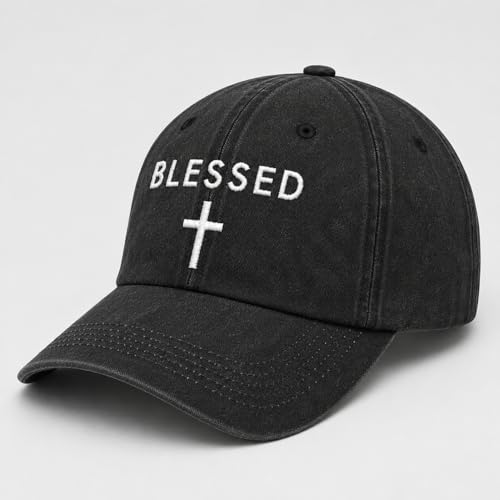 Man of God Husband Dad Embroidered Hat Camping Caps for Women - color: Blessed 22