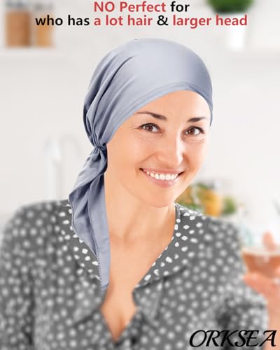 Chemo Headwear for Women Pre-Tied Head Scarf Coverings Scarves - color: Grey