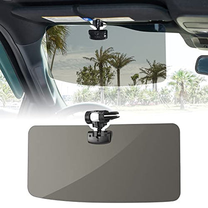 JOYTUTUS Sun Visor for Pickup Truck, Polarized Sun Visor Extender for Truck, Universal UV400 Car Visor Extension Anti-Glare Easy to Install, Protect from Glare/UV Ray/Stray Light - size: Large 17"*8"