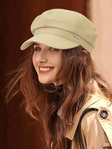 Women's French Octagonal Beret Newsboy Cap Outdoor Painter Hats - color: Waffle Coffee