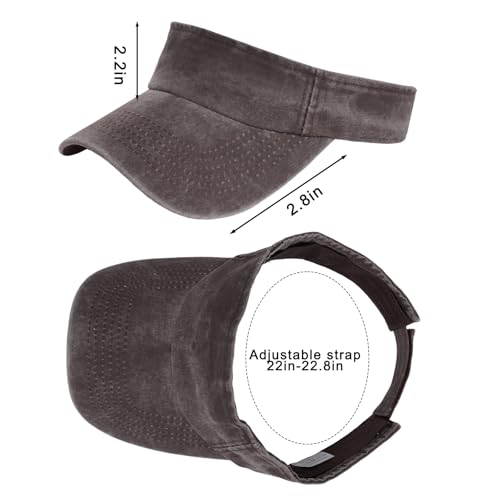 Marrywindix 1 Piece of Sport Wear Athletic Visor Sun Sports Visor Hat Visor Adjustable Cap for Women and Men - color: Brown