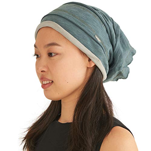 CHARM Mens Womens Slouch Large Big Beanie - color: Green