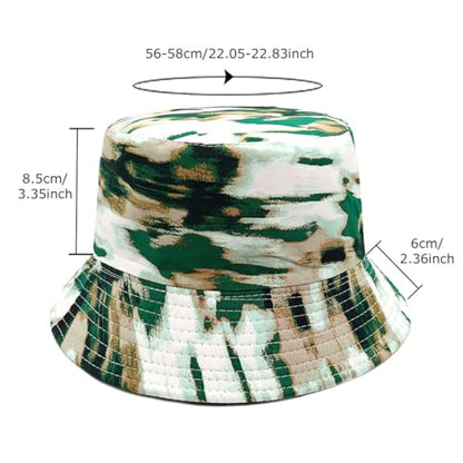 Men Women Unisex Graffiti Bucket hat, Packable Outdoor Summer Fishing Sun hat, Double-Sided Beach Cap - color: Red