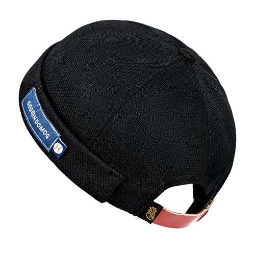 jerague Beanie Hat for Men Women Brimless Cuffed Hat Skullcap Watch Cap Adjustable - color: B1-grey/Black