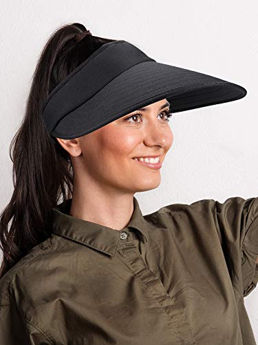 Syhood 2 Pieces Women Sun Visor Wide Brim Adjustable Golf - color: Color Set 1