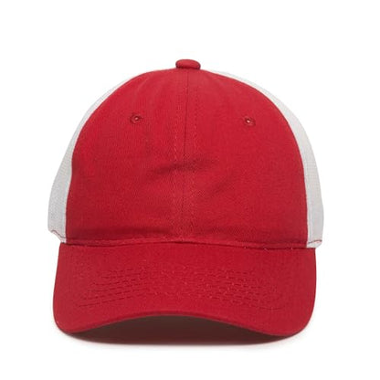 Outdoor Cap Garment Washed Meshback Cap - color: Red/White