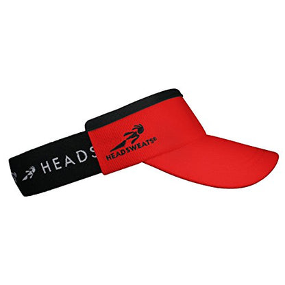 Headsweats Unisex Adult Lightweight Performance Running Sun Visor - color: Red
