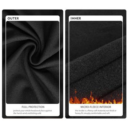 Winter Balaclava Ski Mask for Men Women Thermal Face Mask Breathable Face Cover for Cold Weather Motorcycle Snowboard - color: Black(a1)