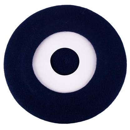 ZAKIRA Wool French Beret for Men & Women, Plain - color: Navy