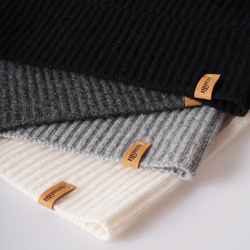ACUSHLA 100% Merino Wool Beanie for Men & Women Knit Winter Hat Skull Cap - color: Dark Grey, size: Medium-Large