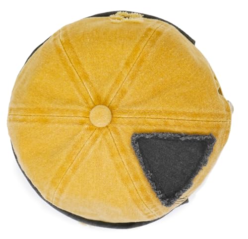 Mens Sailor Hats Brimless Denim Docker Caps Beanie - color: Yellow