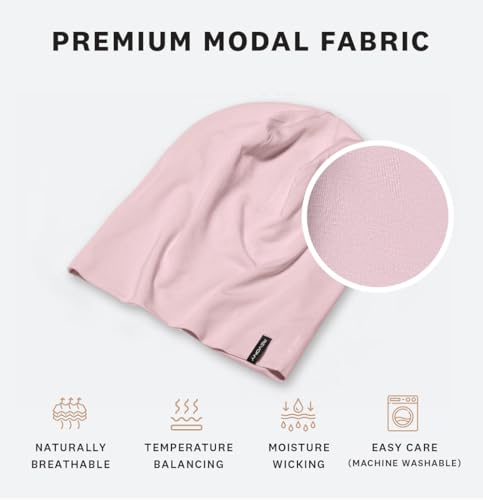 Summer T-Shirt Beanie for Men & Women - Soft Modal - Slouchy Style - color: Lavender