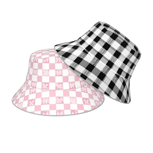 Bucket Hat Double-Side-Wear Reversible Sun Hat Beach Travel Hiking for Women Men - color: A0744
