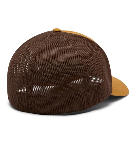 Columbia Unisex Adult PFG Logo Mesh Ball Cap - color: Maple Sugar/Tobacco, size: Small-Medium
