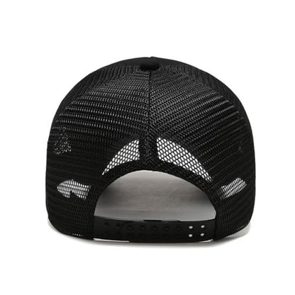 Mens American Flag Trucker Hat Breathable Mesh Baseball Cap Adjustable Low Profile Snapback Hat - color: Wine Red