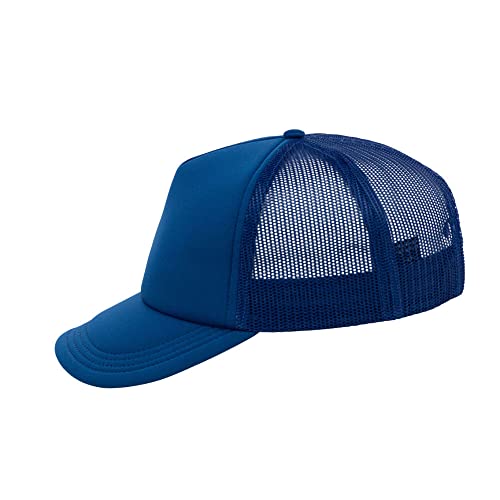 Lids Blank Basic Foam Trucker Adjustable Snapback Hat - color: Teal/Teal