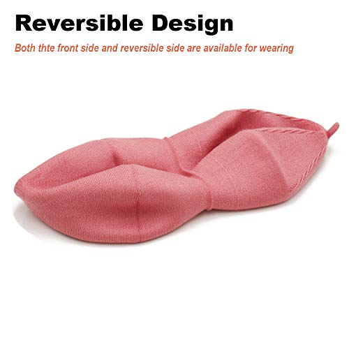 Wheebo Reversible Solid Color French Beret Hat for Women and Girls - color: Pink1